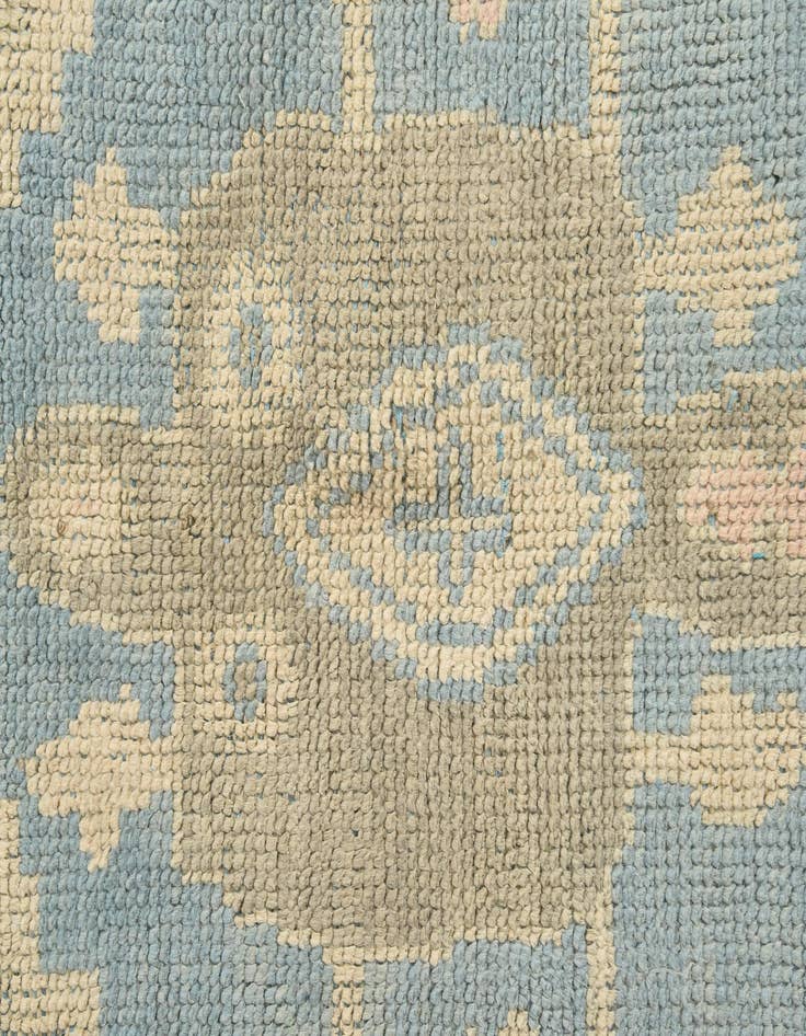 Detail image of  6' 1 x 9' 5  Hand Knotted Oushak Wool Rug