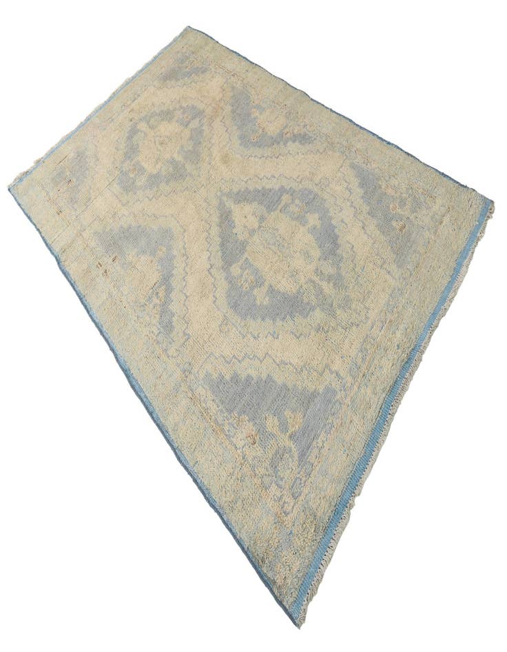 Detail image of  5' 8 x 9'  Hand Knotted Oushak Wool Rug