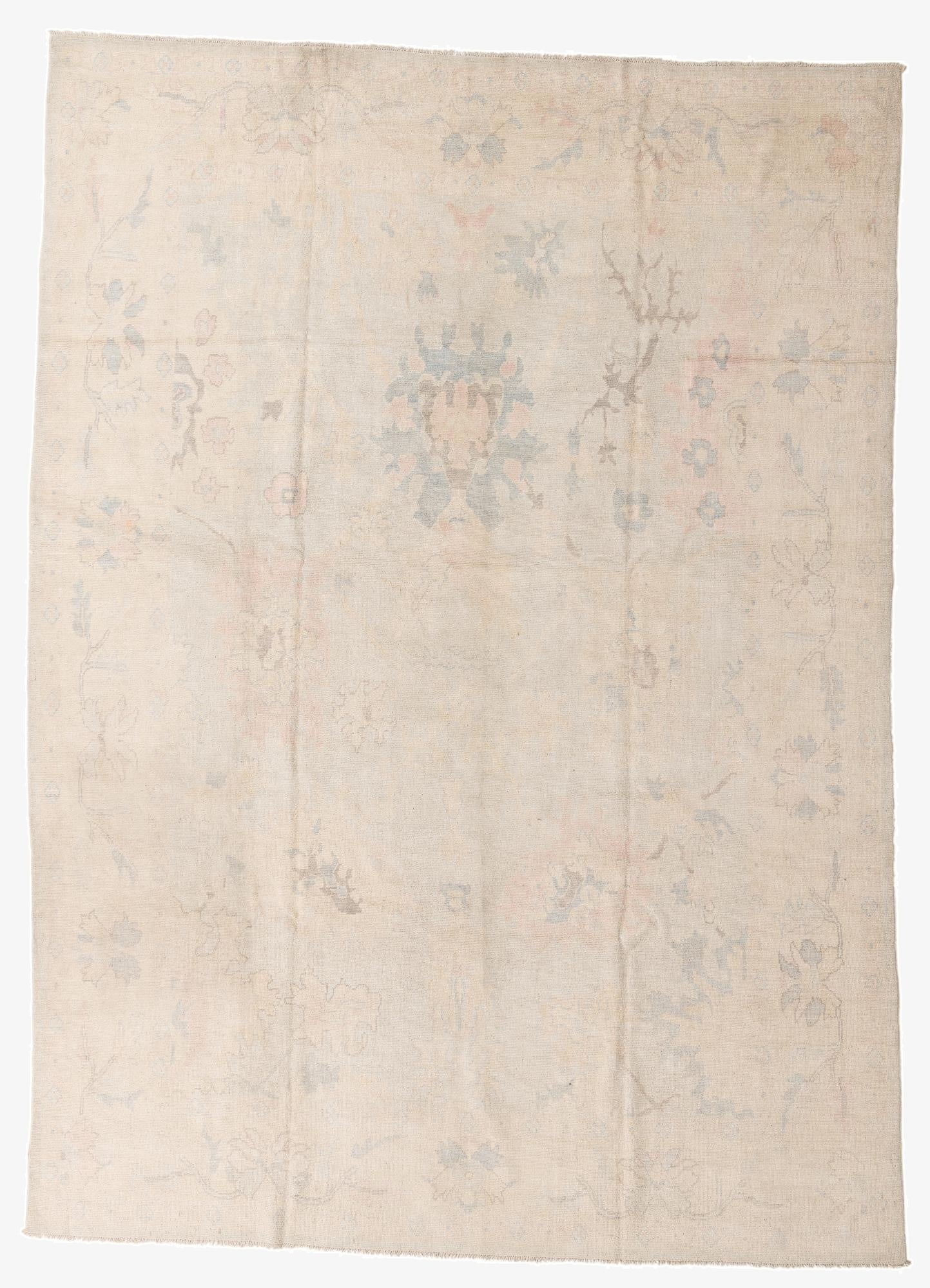  9' 10 x 13' 8  Hand Knotted Oushak Wool Rug