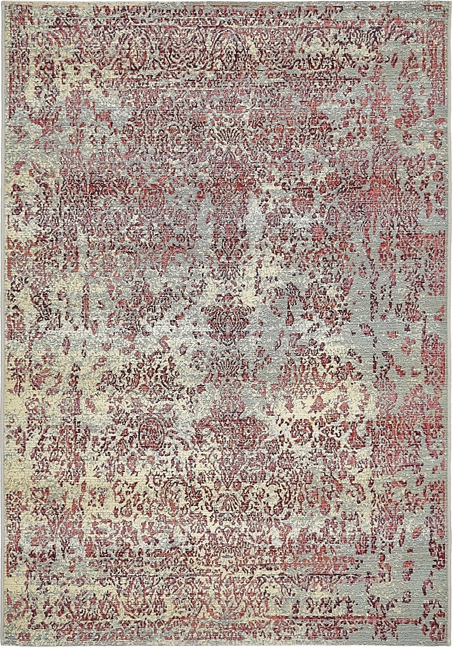  4' x 6'  Washable Botanical Indoor / Outdoor Rug