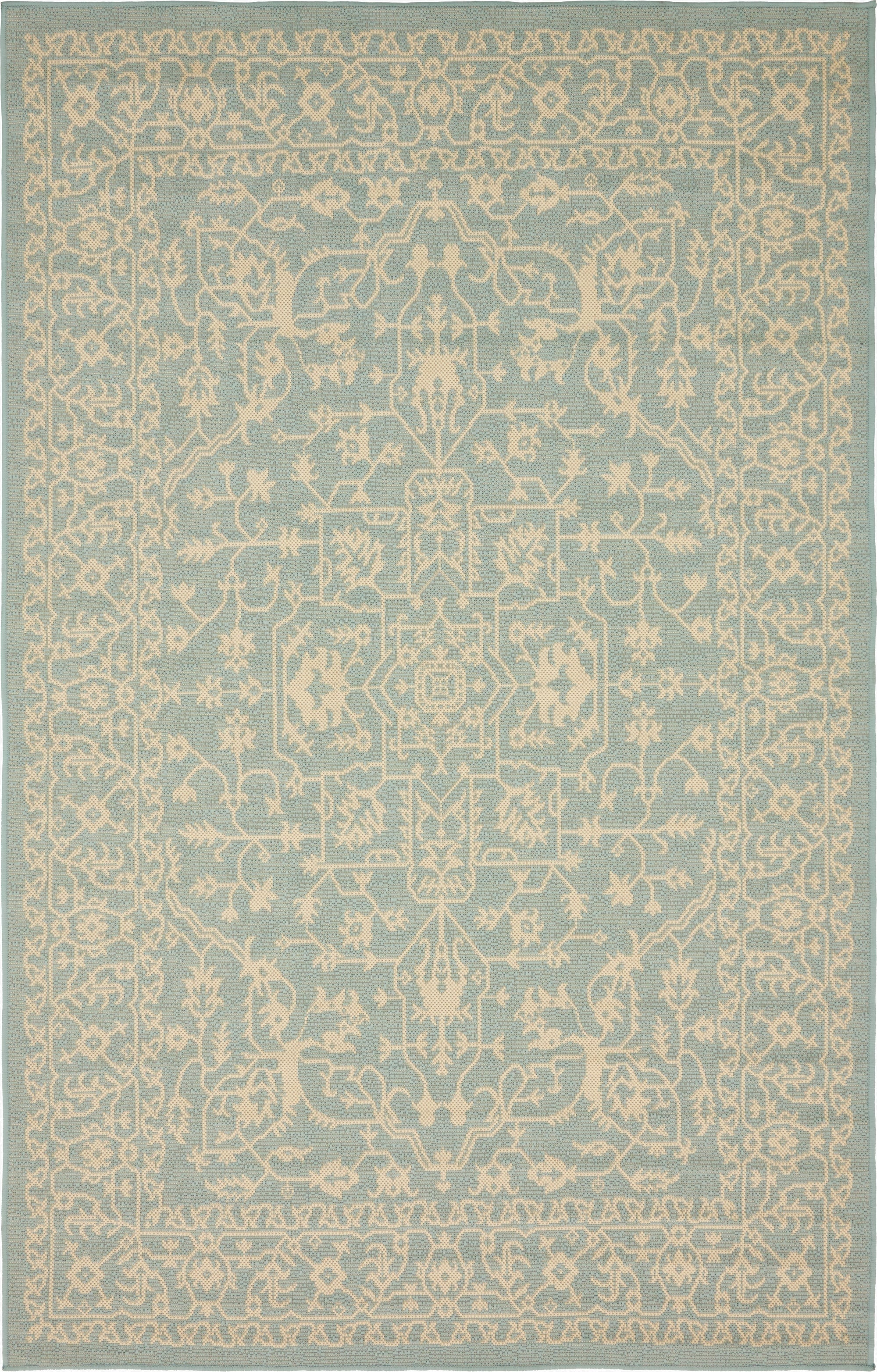 Primary image  5' x 8'  Washable Botanical Indoor / Outdoor Rug