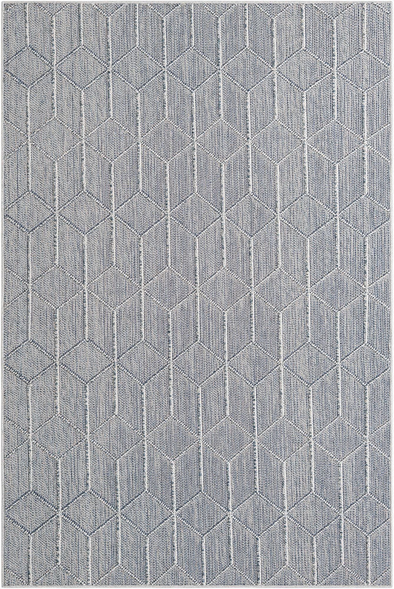  5' 3 x 8'  Washable Lattice Indoor / Outdoor Rug