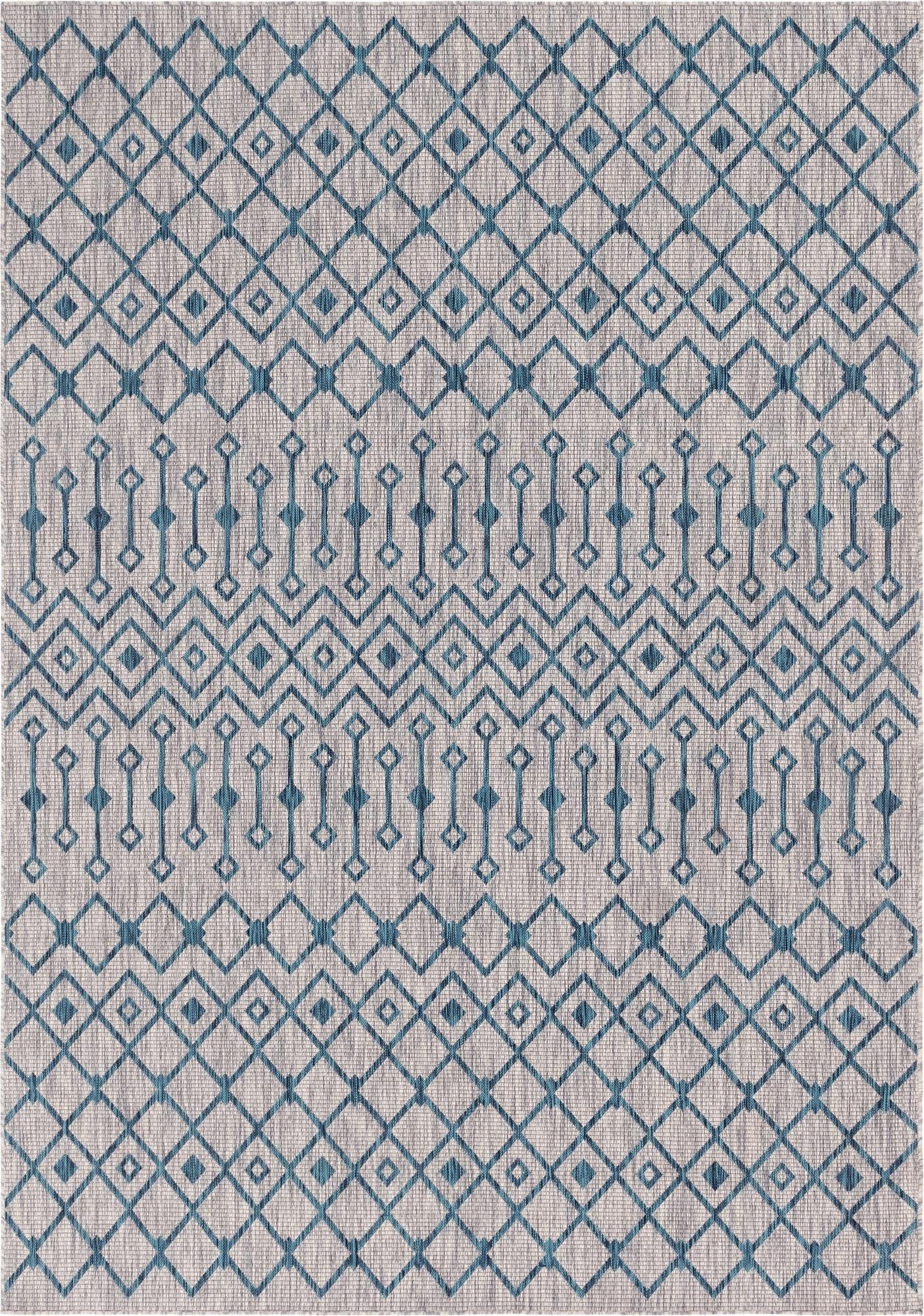  8' x 11' 4  Washable Lattice Indoor / Outdoor Rug