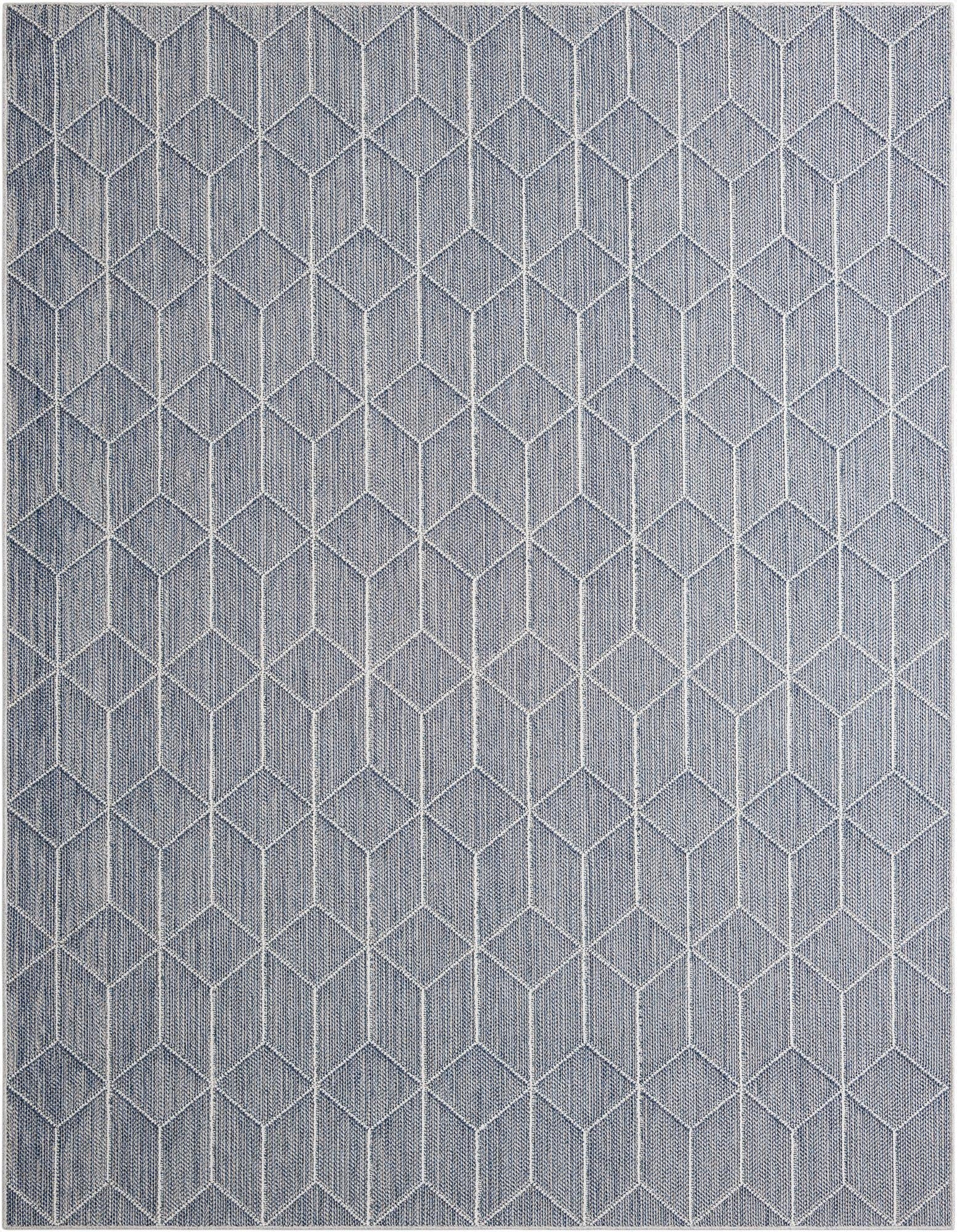  7' 10 x 10'  Washable Lattice Indoor / Outdoor Rug