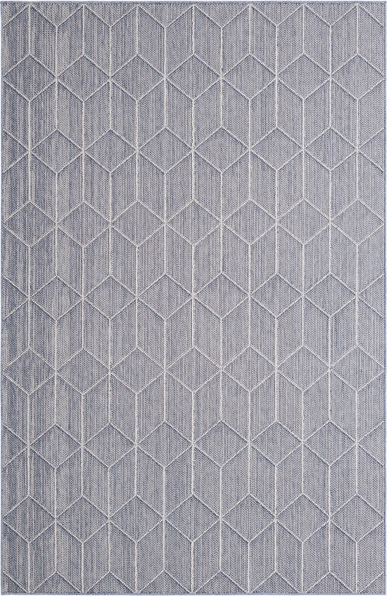  6' 1 x 9'  Washable Lattice Indoor / Outdoor Rug