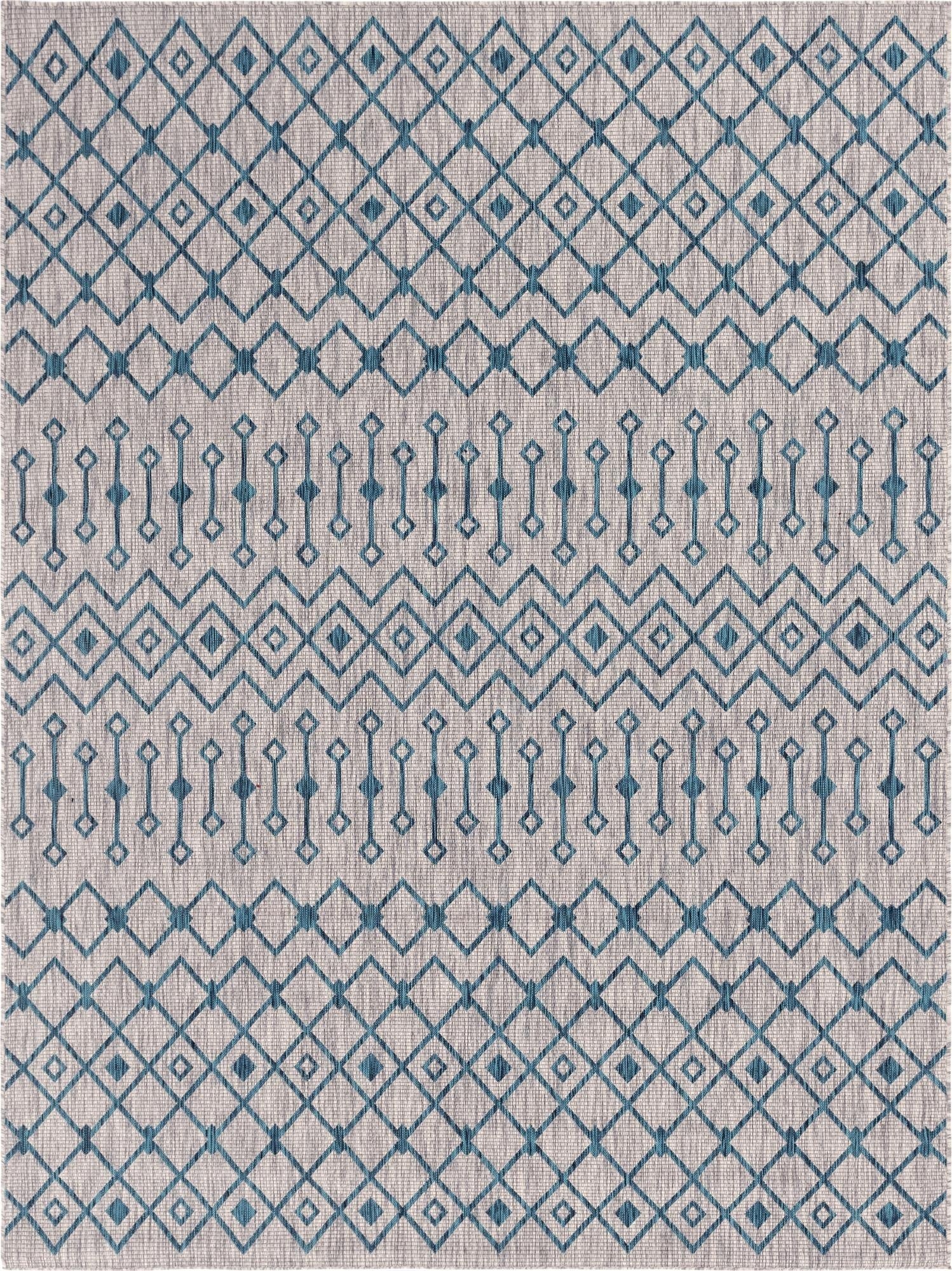  9' x 12' 2  Washable Lattice Indoor / Outdoor Rug