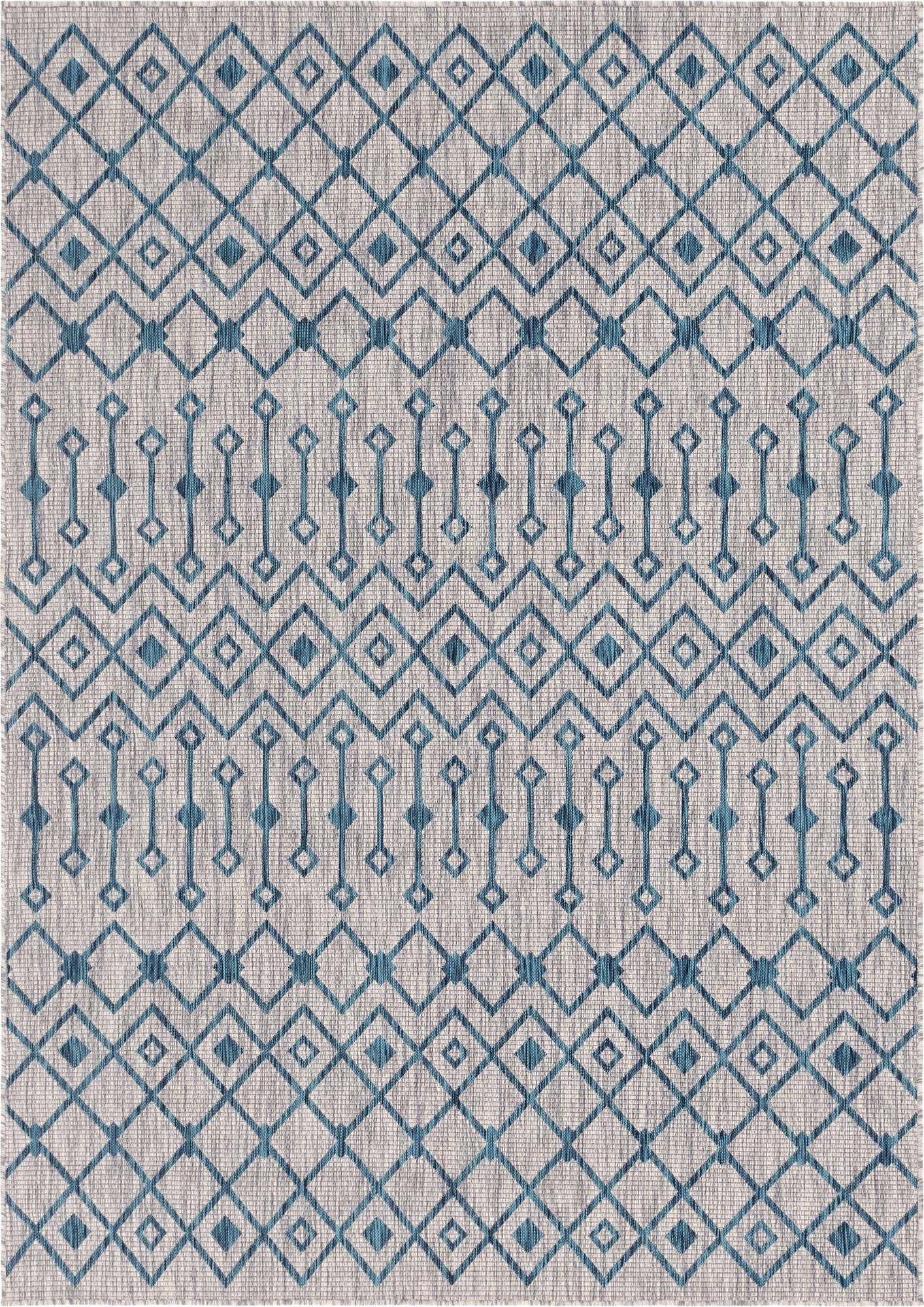 7' x 10'  Washable Lattice Indoor / Outdoor Rug