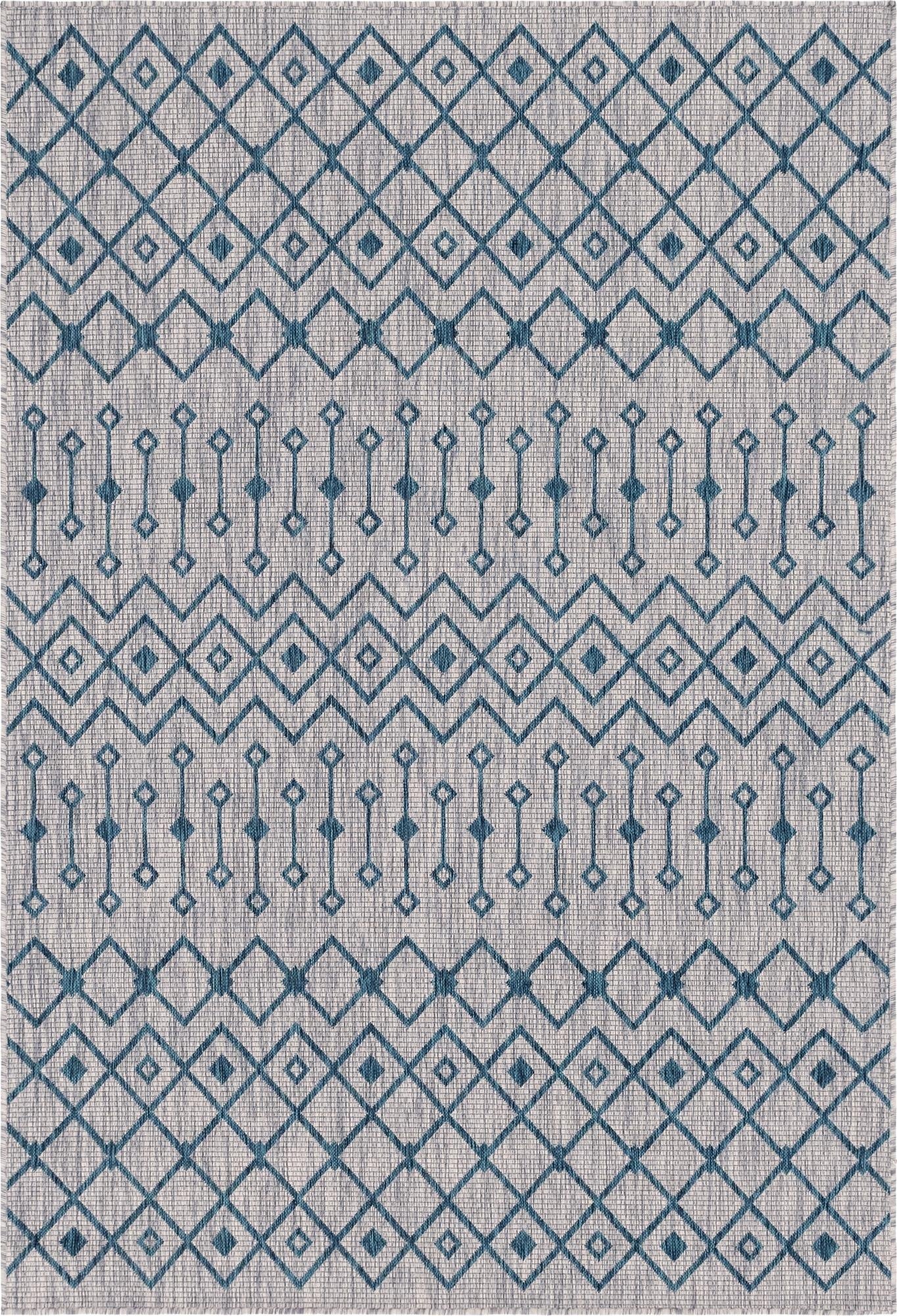  6' x 9'  Washable Lattice Indoor / Outdoor Rug