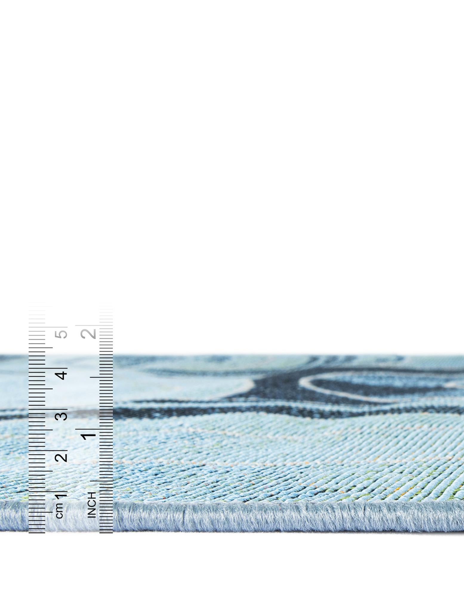 Light Blue 2' 2 x 3' Modern Indoor / Outdoor Rug | Rugs.com