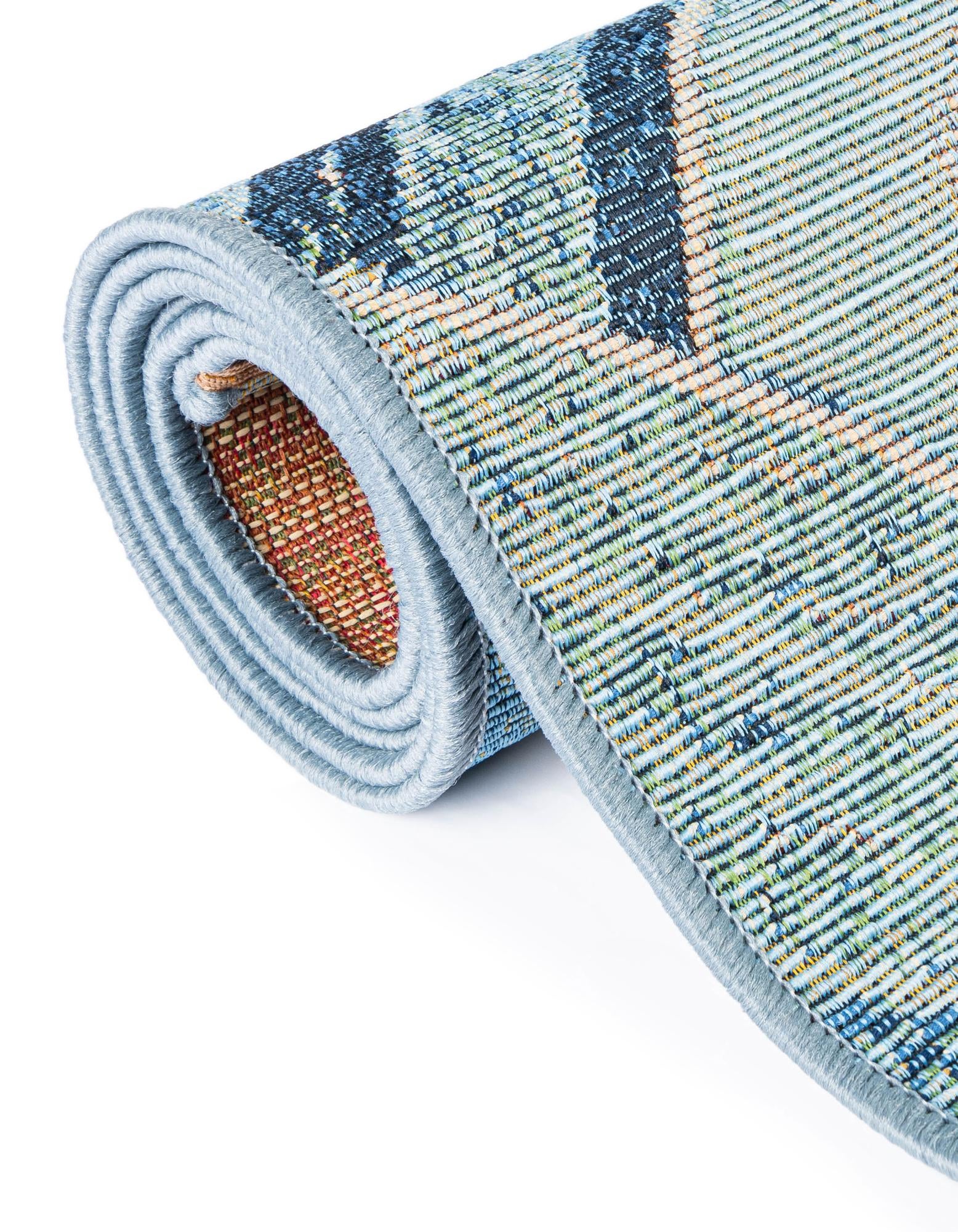 Light Blue 2' 2 x 3' Modern Indoor / Outdoor Rug | Rugs.com