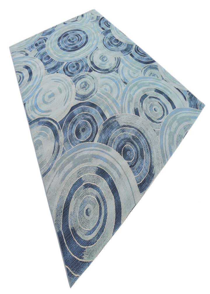 Light Blue 8' x 11' 4 Washable Modern Indoor / Outdoor Rug | Rugs.com