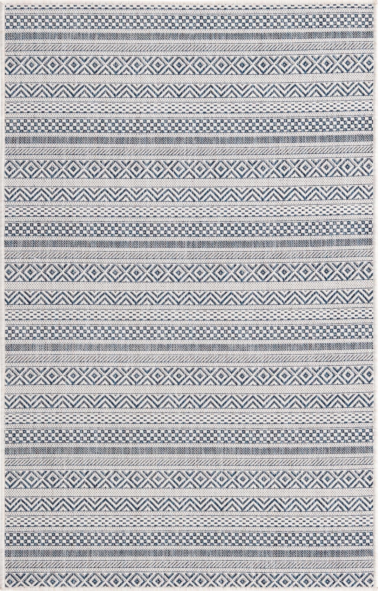  3' x 5' 3  Washable Ribbon Indoor / Outdoor Rug