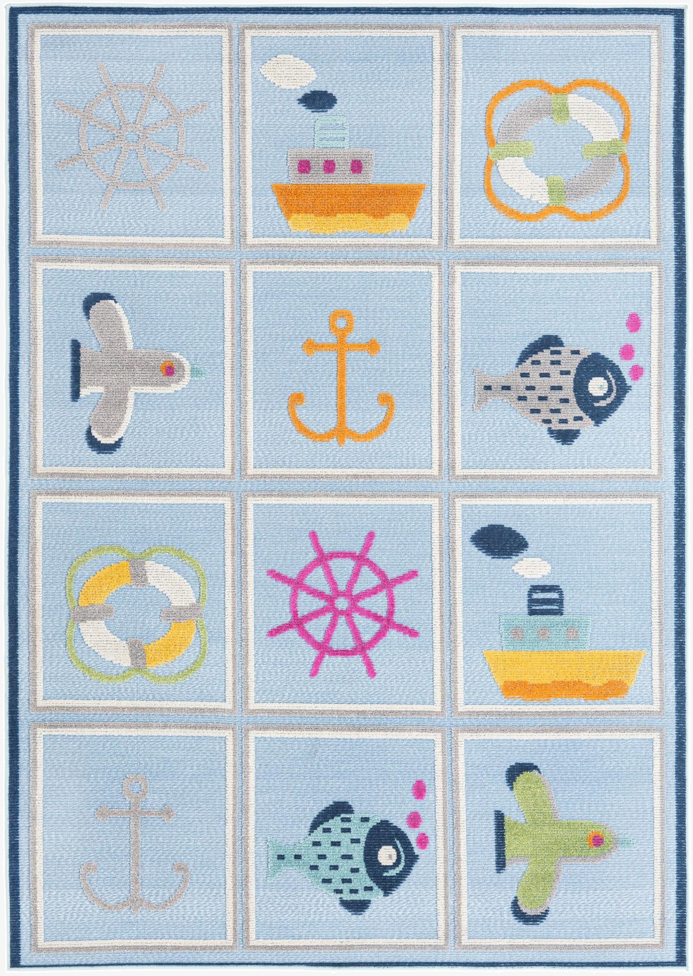  5' 3 x 7' 7  Washable  Indoor / Outdoor Rug