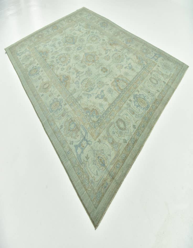 Detail image of  9' 1 x 12' 2  Hand Knotted Peshawar Ziegler Wool Rug