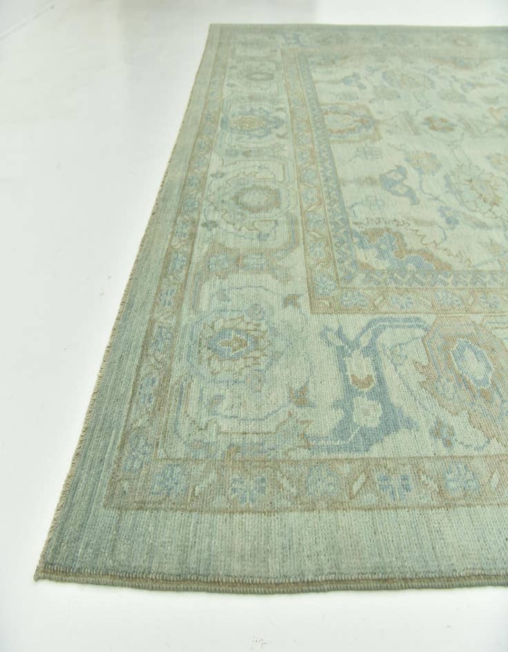 Detail image of  9' 1 x 12' 2  Hand Knotted Peshawar Ziegler Wool Rug