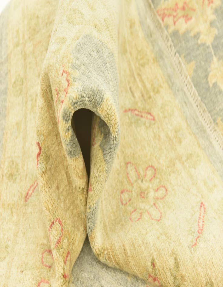 Detail image of  6' 7 x 9' 7  Hand Knotted Peshawar Ziegler Rug