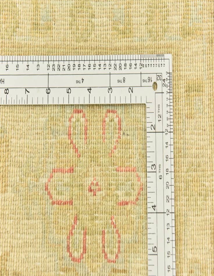 Detail image of  6' 7 x 9' 7  Hand Knotted Peshawar Ziegler Rug