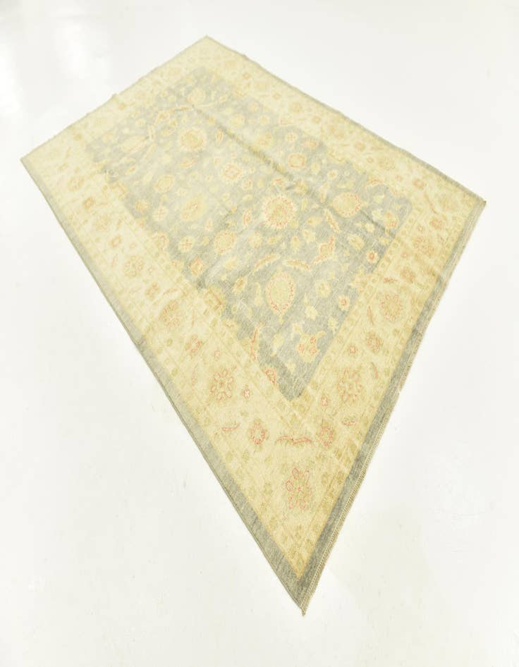 Detail image of  6' 7 x 9' 7  Hand Knotted Peshawar Ziegler Rug