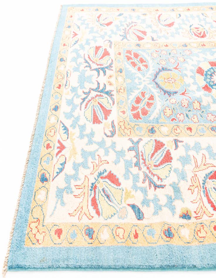 Detail image of  5' x 6' 10  Hand Knotted Peshawar Ziegler Rug