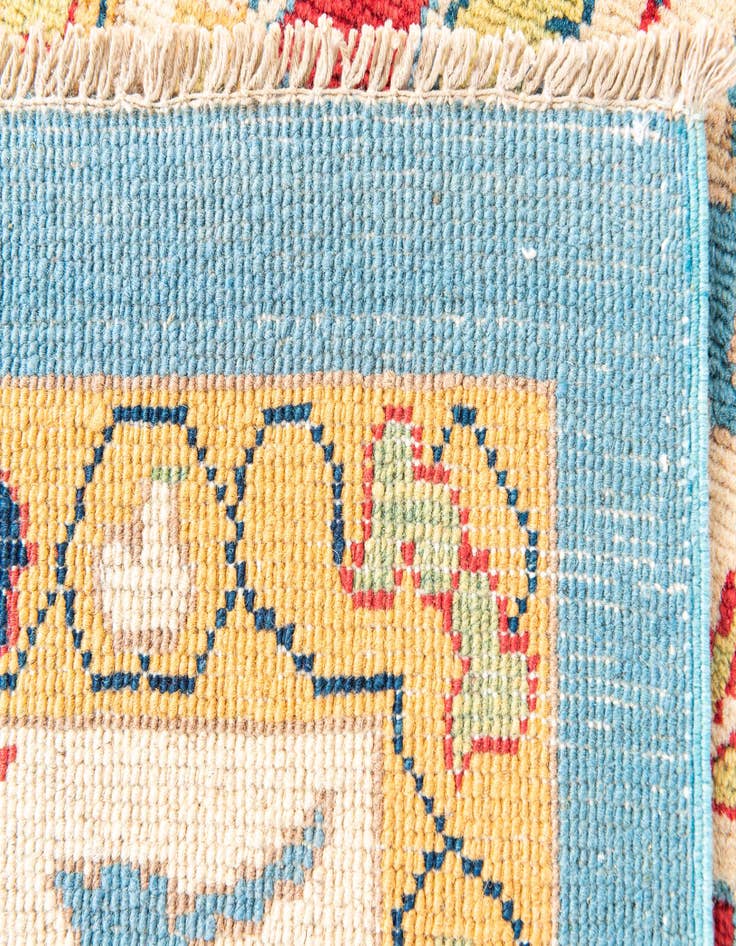 Detail image of  5' x 6' 10  Hand Knotted Peshawar Ziegler Rug