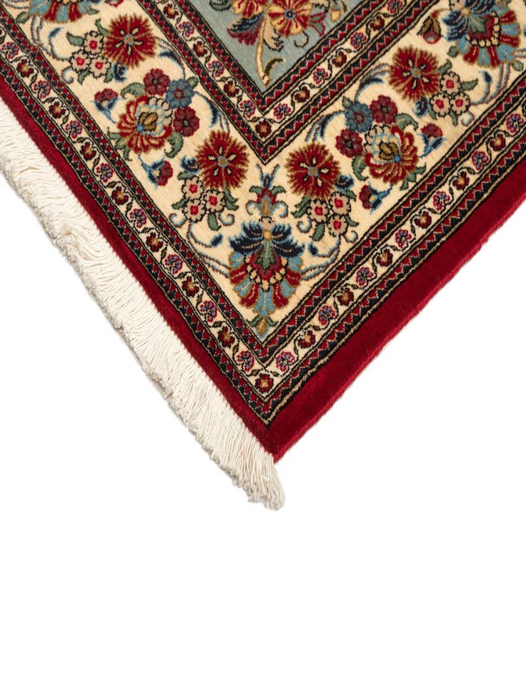 Detail image of  4' 11 x 6' 11  Hand Knotted Qom Persian Rug