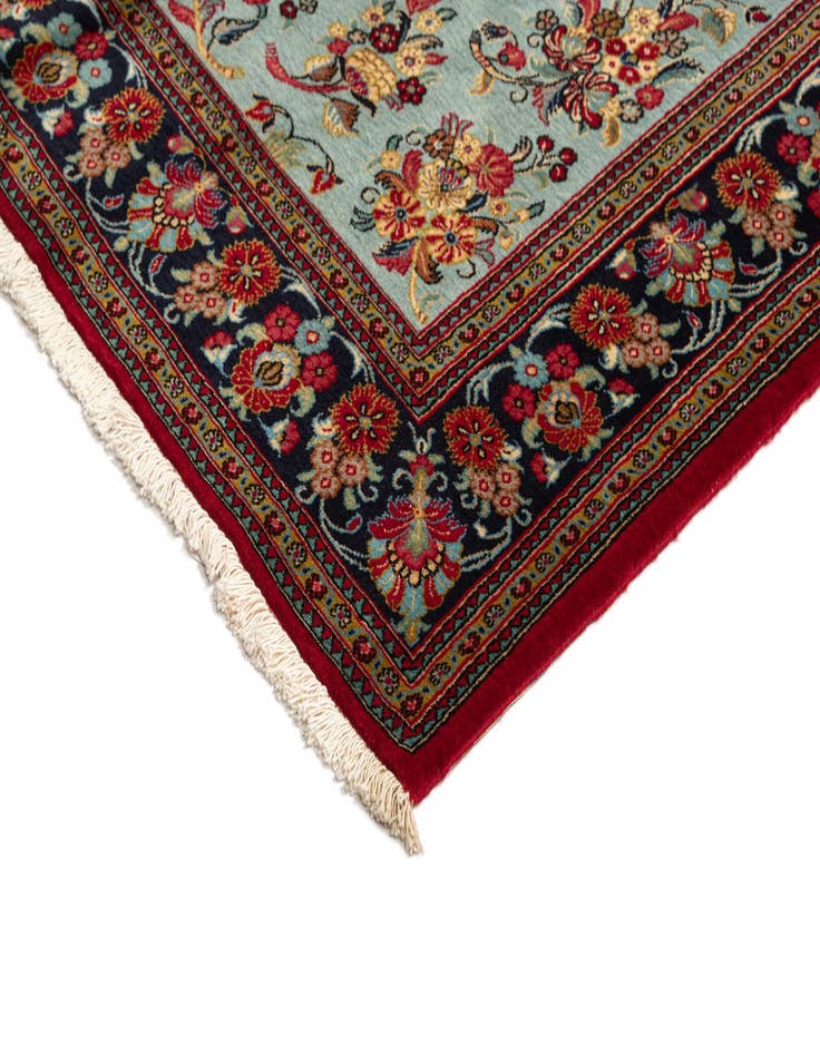 Detail image of  4' 7 x 6' 11  Hand Knotted Qom Persian Rug