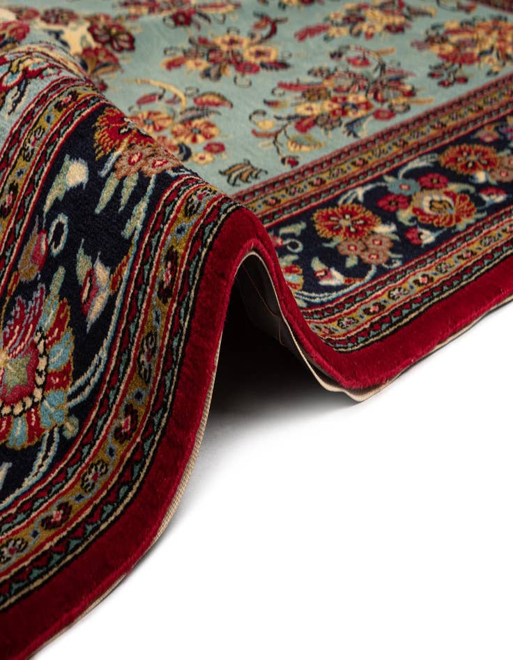 Detail image of  4' 7 x 6' 11  Hand Knotted Qom Persian Rug