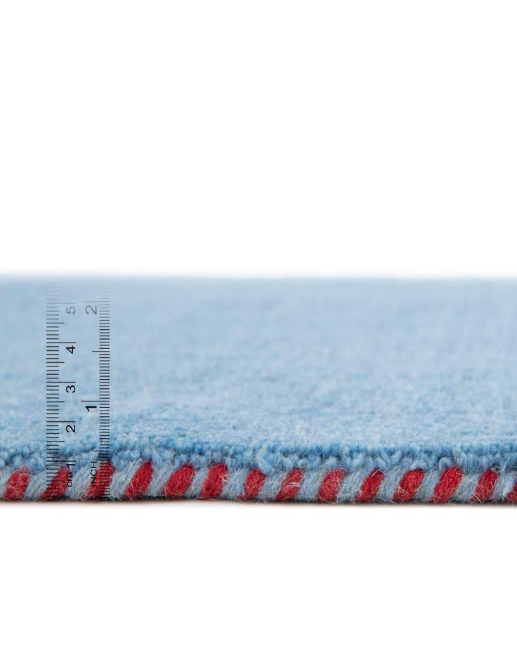 Detail image of  8' 2 x 11' 6  Hand Knotted Solid Gabbeh Wool Rug