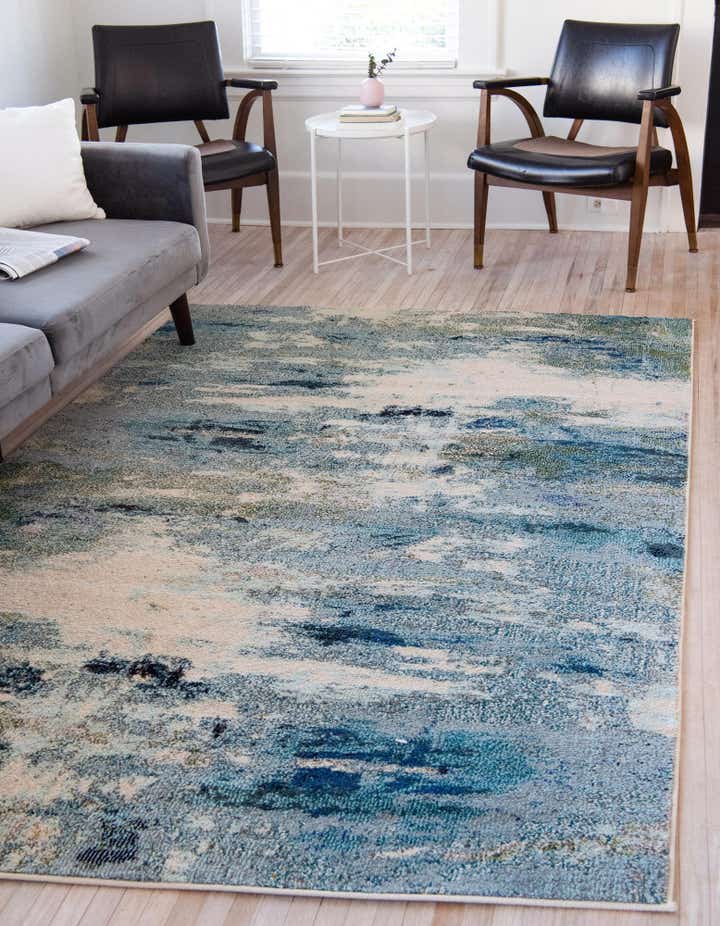 Light Blue 8' x 10' Theia Rug | Rugs.com