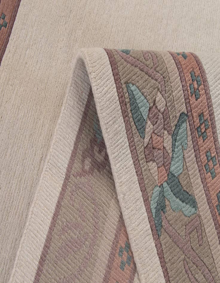 Detail image of  5' 8 x 7' 11  Hand Knotted Tibet Wool Rug