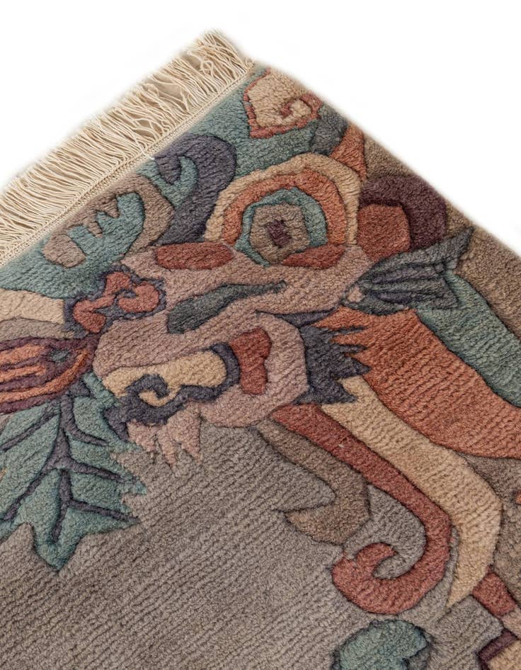 Detail image of  4' 1 x 6'  Hand Knotted Tibet Wool Rug