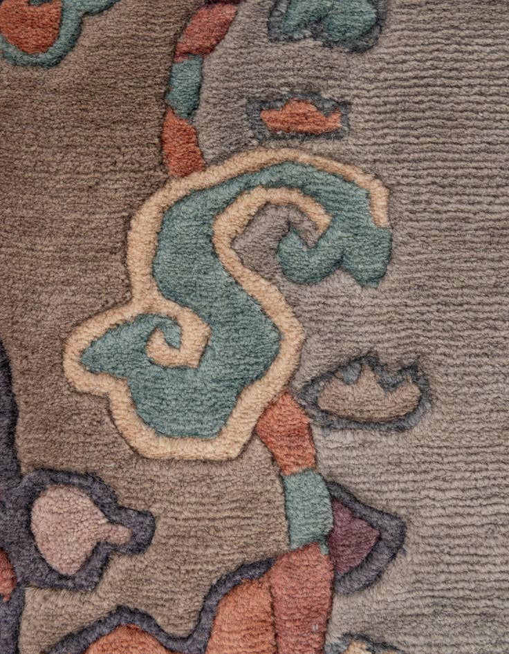 Detail image of  4' 1 x 6'  Hand Knotted Tibet Wool Rug