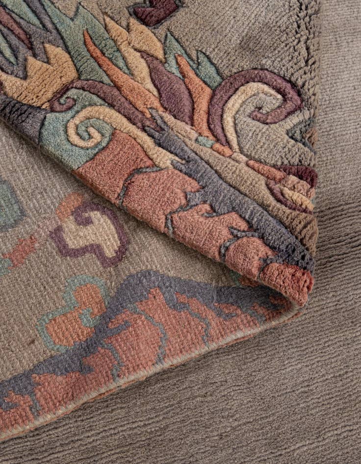 Detail image of  4' 1 x 6'  Hand Knotted Tibet Wool Rug