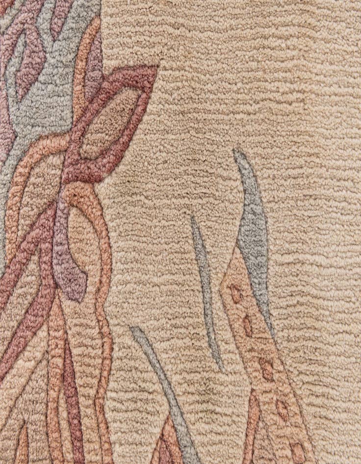 Detail image of  2' 4 x 4' 5  Hand Knotted Tibet Wool Rug