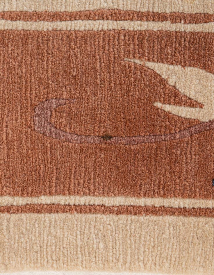 Detail image of  5' 11 x 8' 11  Hand Knotted Tibet Wool Rug