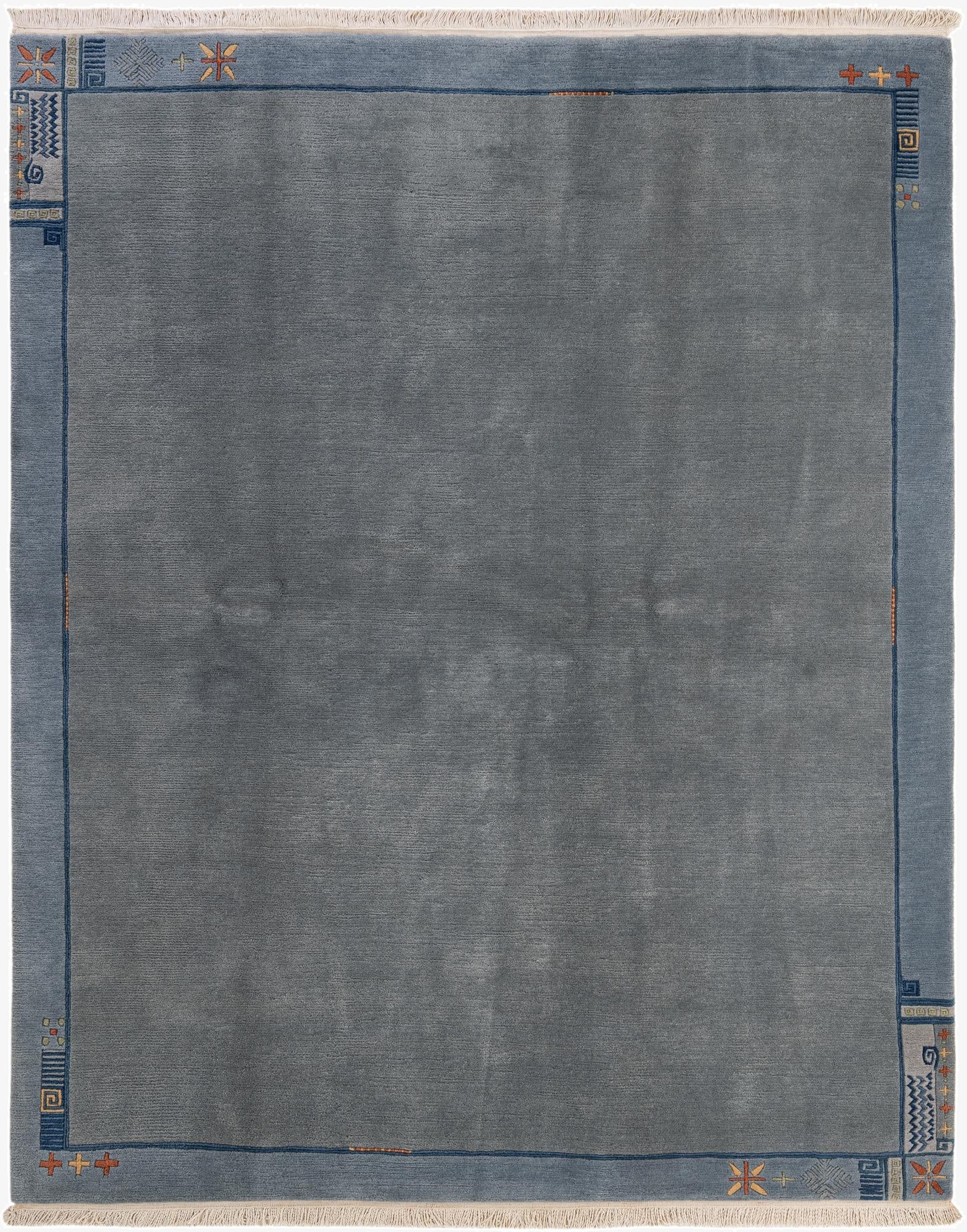  6' 9 x 8' 3  Hand Knotted Tibet Wool Rug