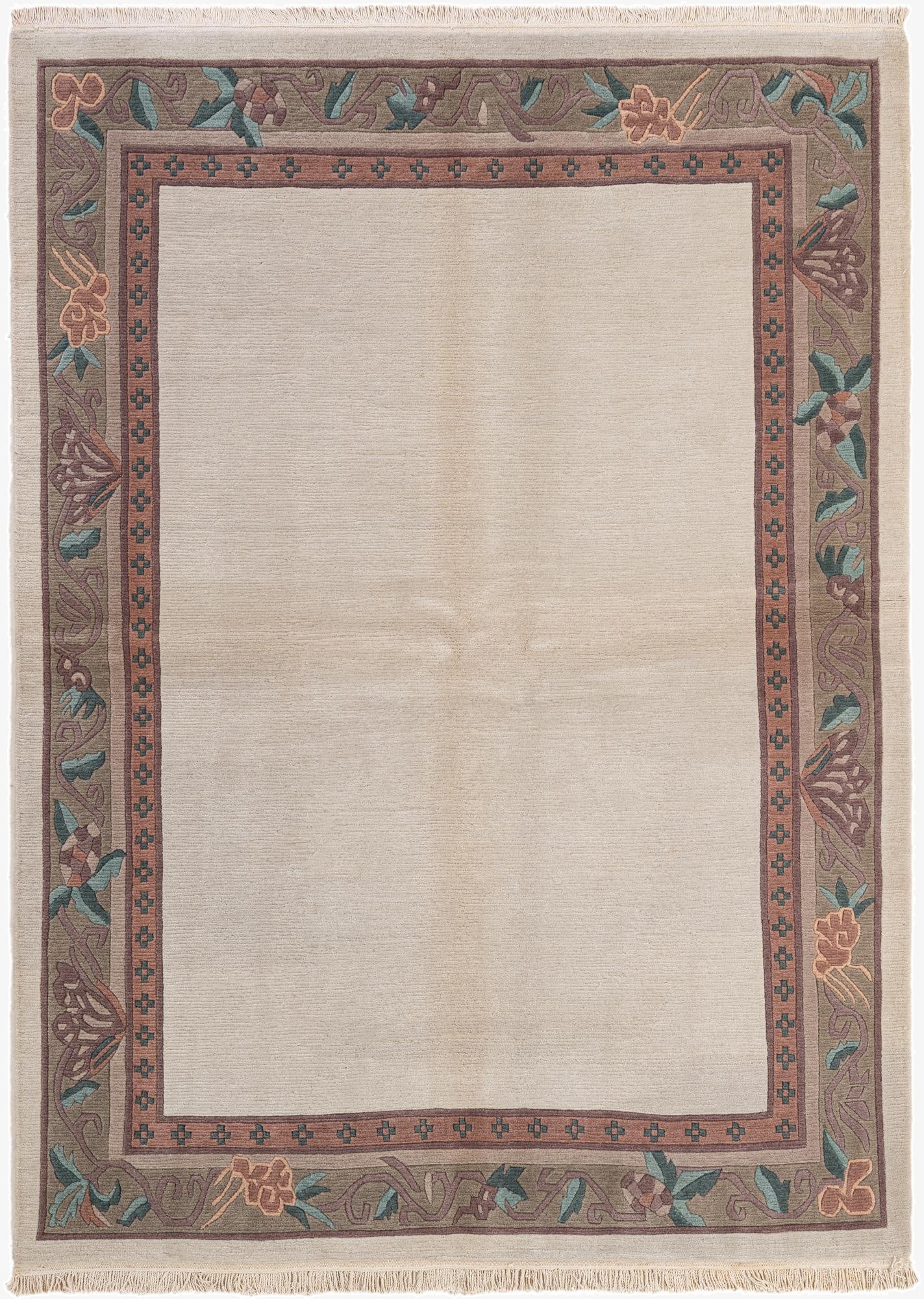  5' 8 x 7' 11  Hand Knotted Tibet Wool Rug