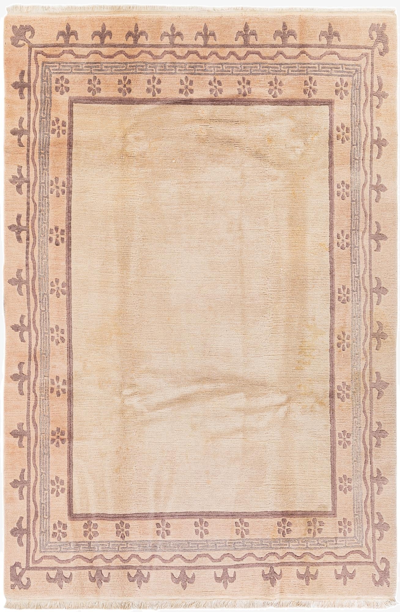  6' 6 x 9' 7  Hand Knotted Tibet Wool Rug
