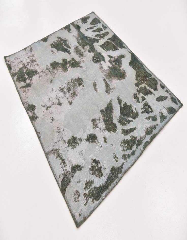 Detail image of  4' 5 x 5' 2  Hand Knotted Ultra Vintage Persian Wool Rug