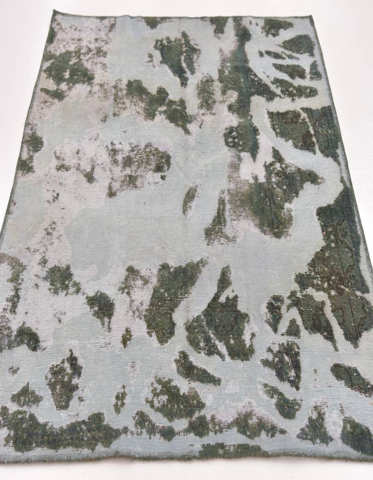 Detail image of  4' 5 x 5' 2  Hand Knotted Ultra Vintage Persian Wool Rug