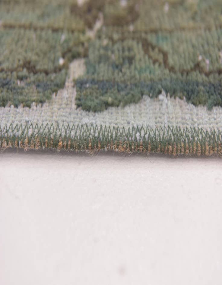 Detail image of  4' 5 x 5' 2  Hand Knotted Ultra Vintage Persian Wool Rug