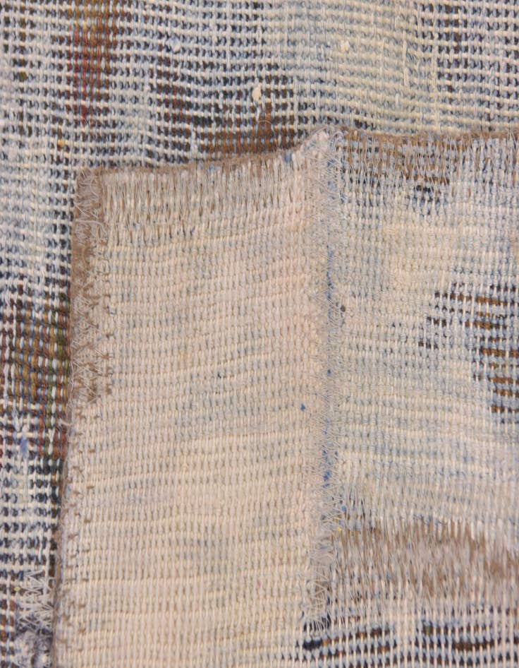 Detail image of  5' 9 x 9'  Hand Knotted Ultra Vintage Persian Wool Rug