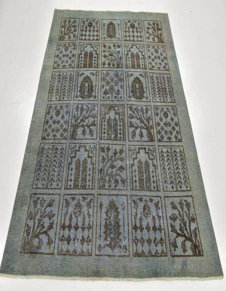 Detail image of  4' 6 x 5' 7  Hand Knotted Ultra Vintage Persian Wool Rug