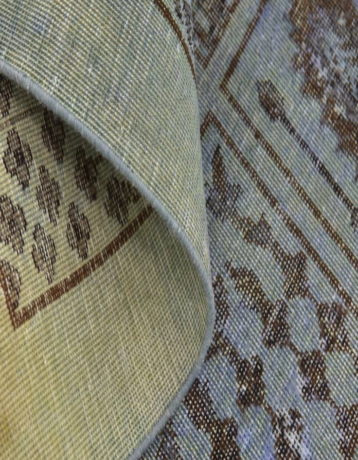 Detail image of  4' 6 x 5' 7  Hand Knotted Ultra Vintage Persian Wool Rug