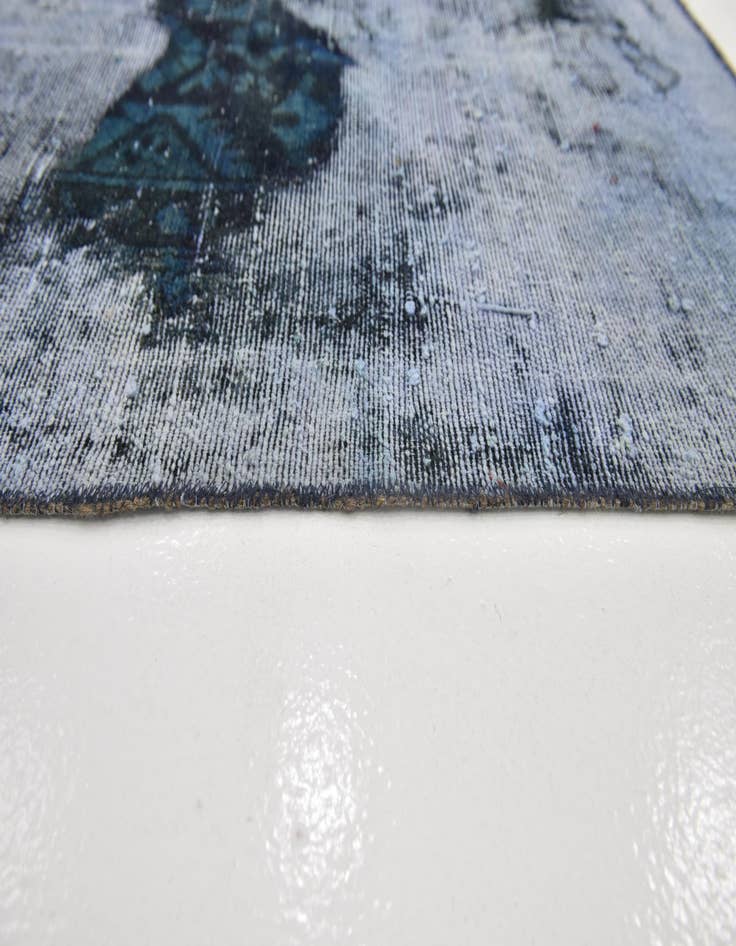 Detail image of  6' 6 x 9'  Hand Knotted Ultra Vintage Persian Wool Rug