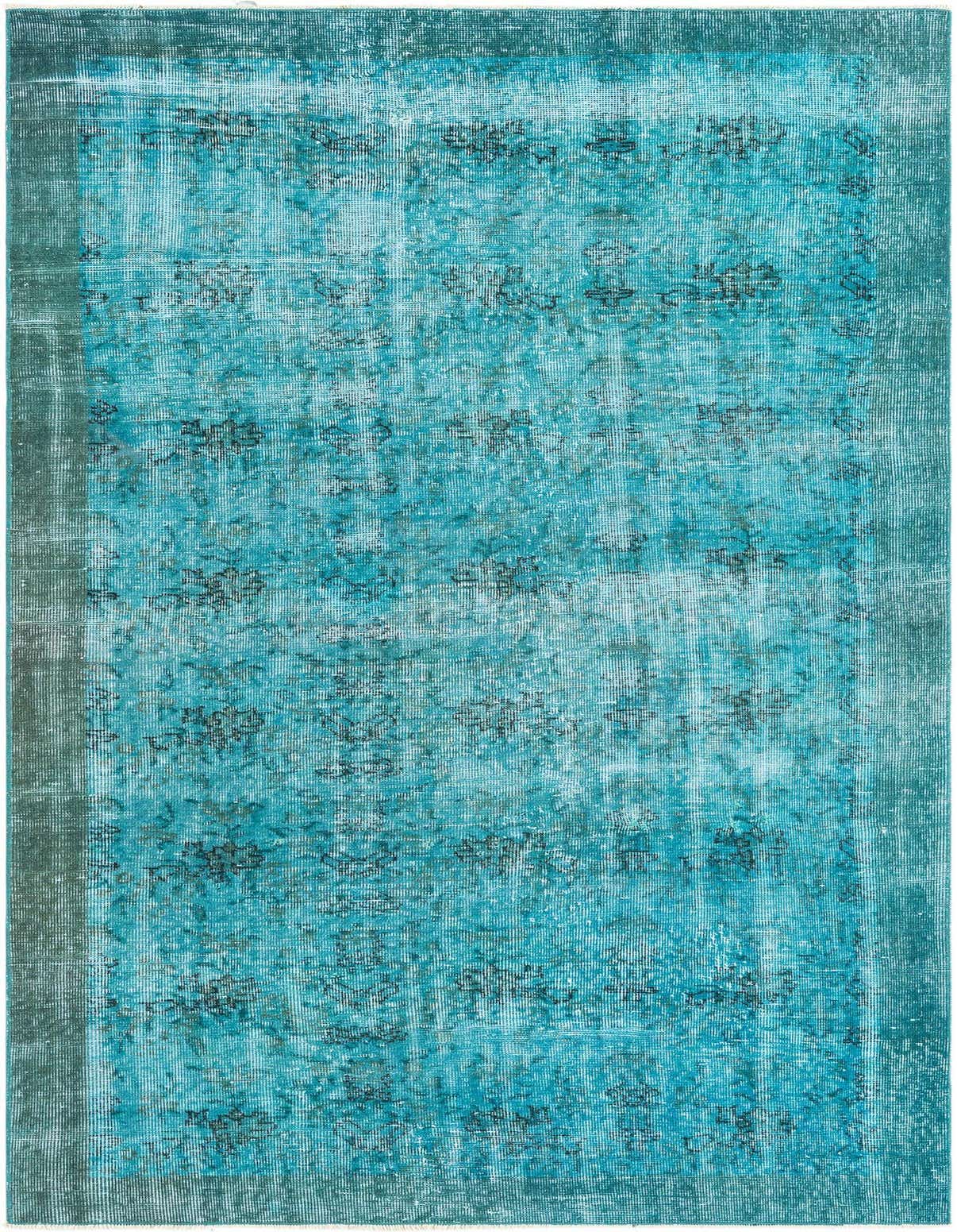 A 5x8 rectangular light blue vintage Persian rug with a faded floral pattern and a subtle border.