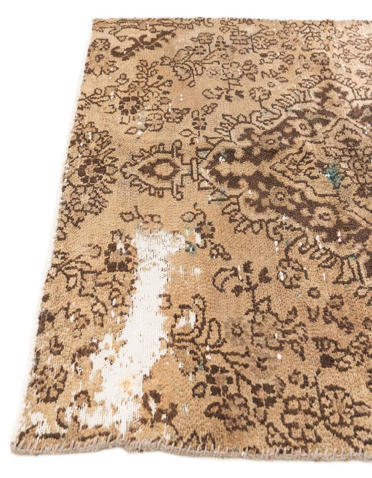 Detail image of  3' 6 x 5'  Hand Knotted Ultra Vintage Persian Wool Rug