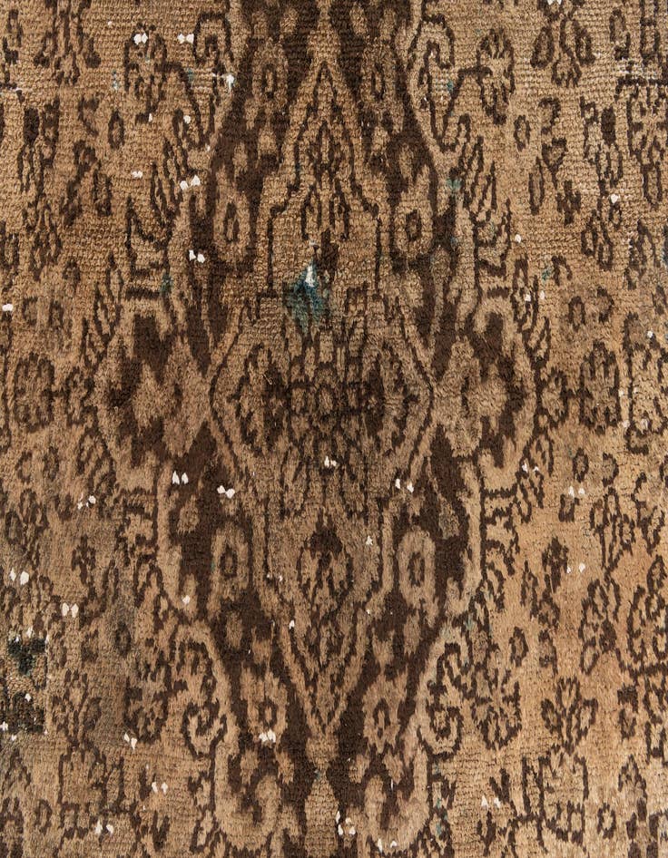Detail image of  3' 6 x 5'  Hand Knotted Ultra Vintage Persian Wool Rug
