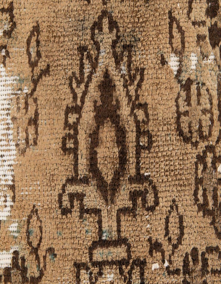 Detail image of  3' 6 x 5'  Hand Knotted Ultra Vintage Persian Wool Rug