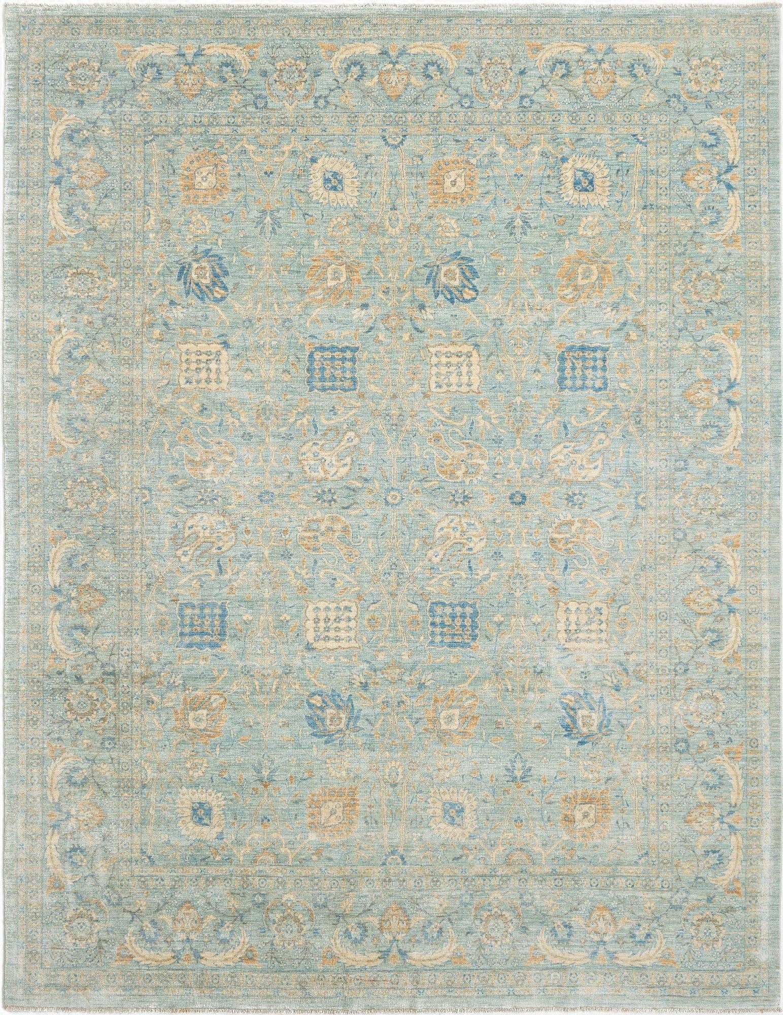  8' 10 x 11' 6  Hand Knotted Ziegler Rug